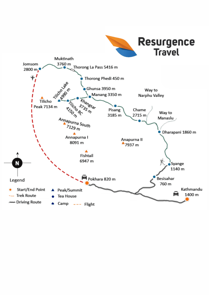 Trekking trail of Tilicho