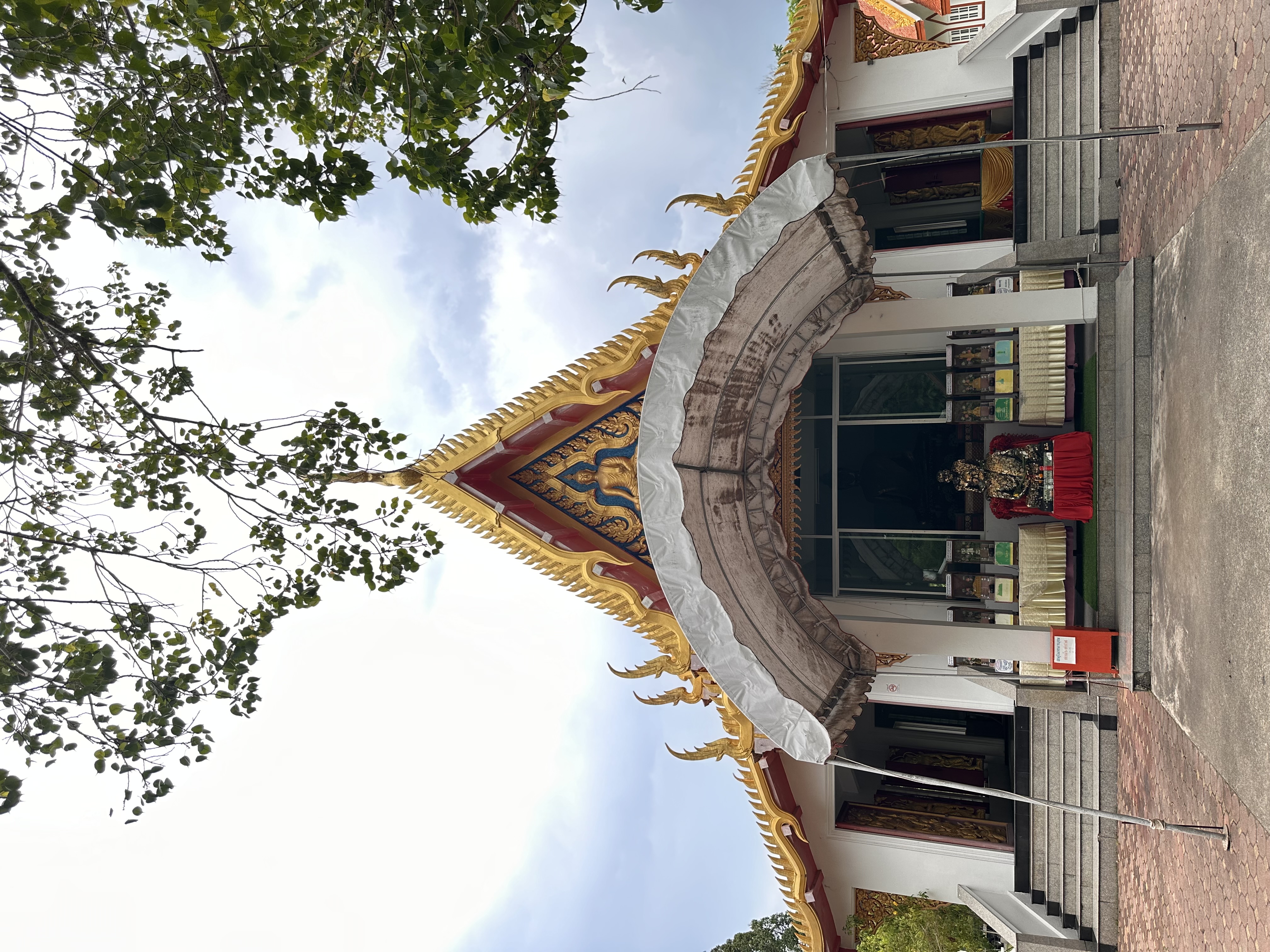 Meeting hall Wat Khlong Rian while traveling with Resurgence Travel