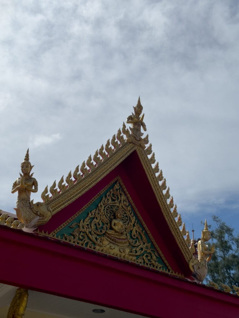 Paradise Found: Wat Baan Kamala - Amazing Spiritual Community 4 Gable end Kamala Wiharn with Resurgence Travel