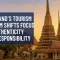 Thailand tourism reform graphic highlighting sustainable travel and responsible tourism strategies